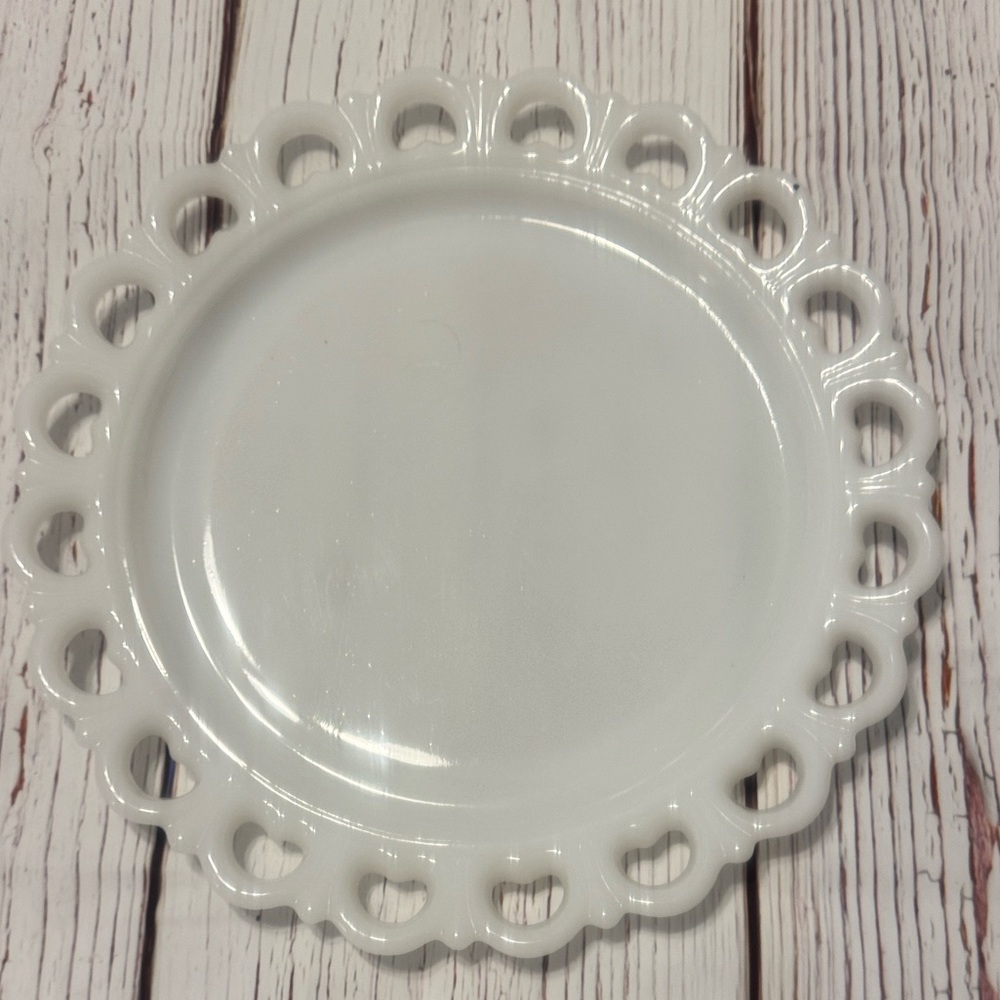 Anchor Hocking White Lace Edge Plate